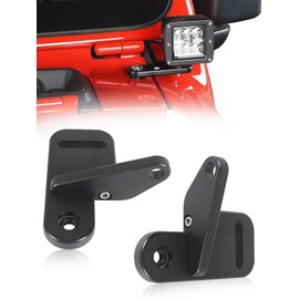 Chelhead Dual A-Pillar Light Bracket Jeep Wrangler JL LED Cube Light Mounting Bracket Dual Lower Windshield LED Work Light Mounting Kit for 2018 2019 2020 Jeep Wrangler JL