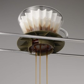 Kalita WDG-185 Coffee Wave Series Glass Dripper for 2-4 People, Army Green #05110