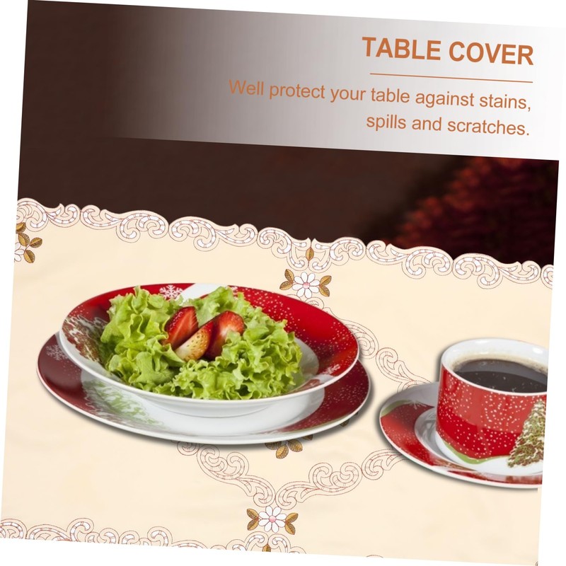 LABRIMP 1pc Embroidery Tablecloth Dining Table Cover Stylish Decorative 60x120