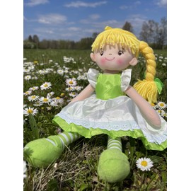 Sweety Toys, Angel Doll 13319 Rag Doll Ballerina Fairy Plush Toy Princess 40 cm Green