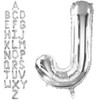 40 Inch Silver Letter J Balloons, DIY Phrase Foil Alphabet