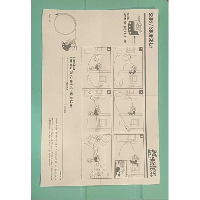 MASTER LOCK S806 *NEW** Lock Out Multi Devices 6FT Cable