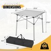 MADOG Portable Folding Camping Table, 28'' Aluminum Outdoor Small Camp