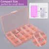 Opret 4 Pcs Bead Storage Box, 15 Grids Plastic Jewellery