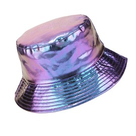 MUNSKT Trendy Waterproof Bucket Hat Reversible Women Rain Hats Double Side Fisherman Hats Wide Brim Bucket Hat Rain Cap Purple