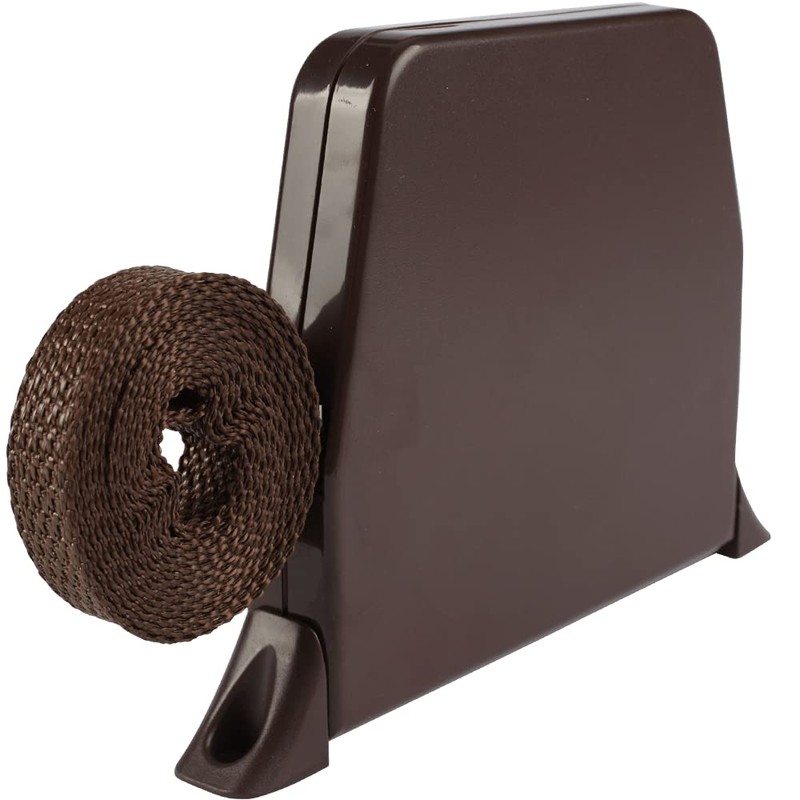 Bra418 Roller Blind Winder Surface-Mounted Brown Pivoting and Belt Strap