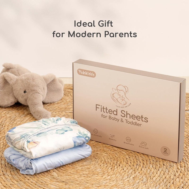 Yukkidds Next to Me Crib Sheets Fitted 83x50cm Baby Bedside