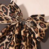 Large Leopard Hair Bow, Leopard Print Hair Bow Clips Silky