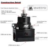 PQY Adjustable EFI Fuel Pressure Regulator Kit 3-70PSI with AN8