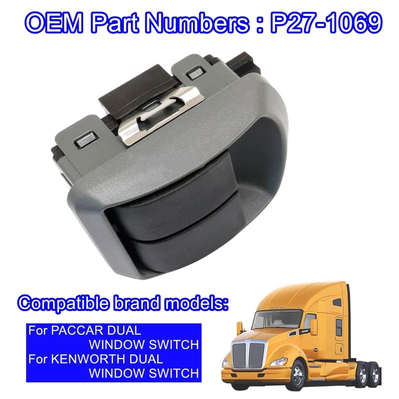 Dual Window Switch,Compatible with Paccar Kenworth Vehicles，Electric Window Lifter Switches