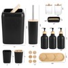 XLHOMO Black Bathroom Accessories Set 17PCS Bathroom Set with 3PCS