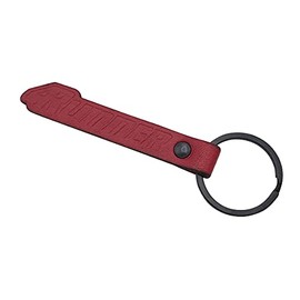Boostnatics Handmade Embossed Leather Keychain Keyring compatible with 4 Runner Key Fob (Red)