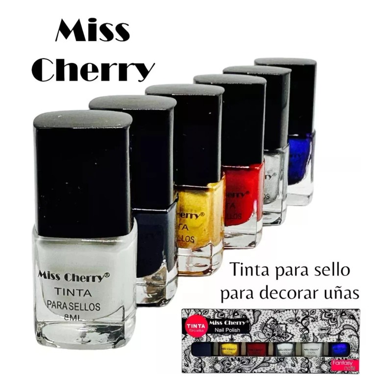 Miss Cherry Tintas Para Sello De Uñas Miss Cherry 6