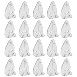 PREMJCROY 20 Pcs Blind Hold Down Brackets Plastic Blind Rail Hold Clips Durable Clear Blind Brackets for Horizontal Blinds Shades Windows Doors