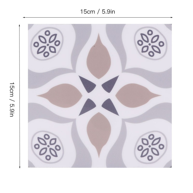 10pcs Self adhesive PVC Tile Floor Stickers Bathroom Kitchen Wall