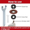 Ladiz 5" 5/8-11 Angle Grinder Flange Nut Wrench Kit Includes