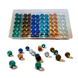UNCOJOY 72 PCS Marbles for Kids, 6 Colors Glass Marbles Bulk for Marble Games Marble Run Chinese Checkers Vases Home Decor