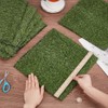 FINGERINSPIRE 6Pcs Artificial Grass Square Mat 31x30.5cm Plastic Artificial Grass