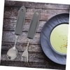 MAGICLULU 2pcs Anti-Shake Tableware for The Elderly Handles Silverware Utensils