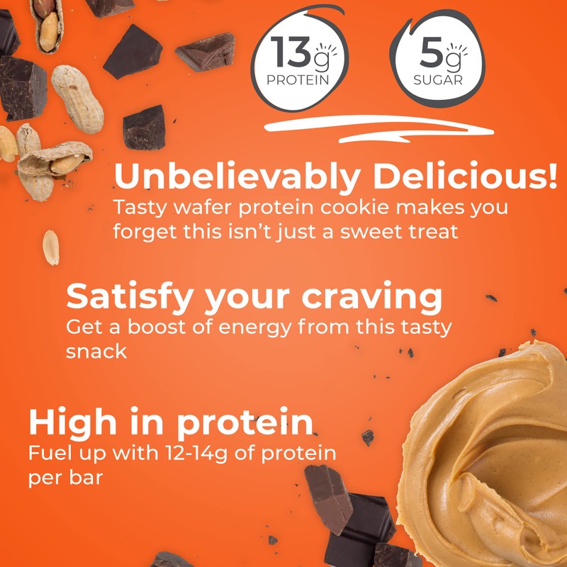 Power Crunch Protein Wafer Bars, High Protein Snacks with Delicious