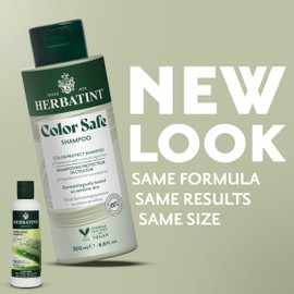 Herbatint Color Safe Shampoo for Color-Treated, Normal Hair - Aloe Vera to Rebalance, Strengthen, & Add Shine - No Parabens, Silicones & Gluten - 8.8 Fl Oz