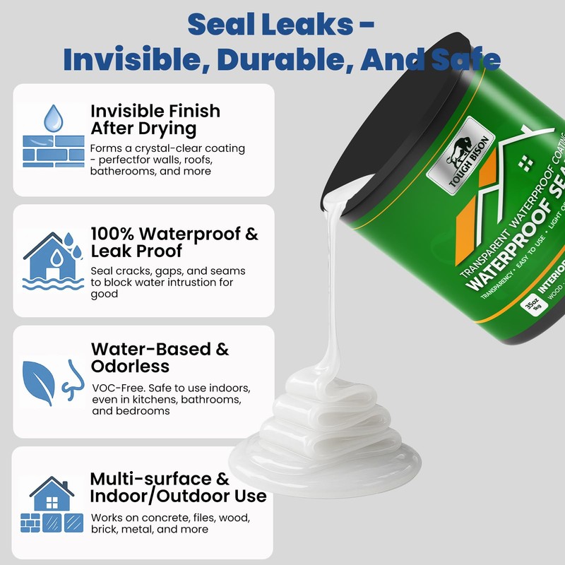 Clear Waterproof Sealant – Water-Based Transparent Waterproof Coating Acrylic Paste