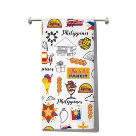 MYSOMY Philippines Kitchen Towel Philippines Gift Filipinos Gifts Philippines Kitchen Gifts Philippines Map Dish Towel (Philippines UK)