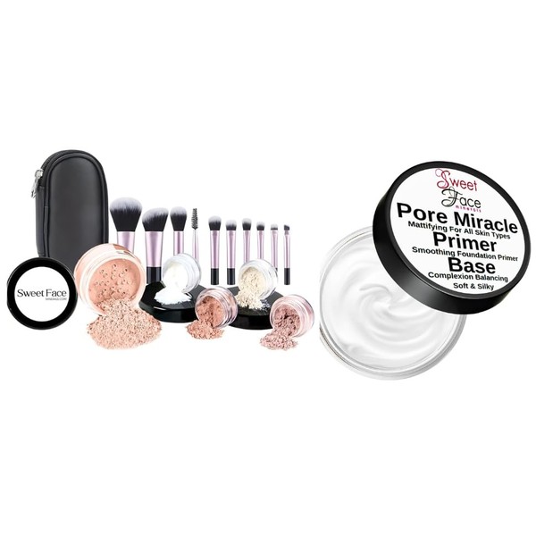 16pc Starter Kit with 10 Brushes Set (Light Tan) Mineral