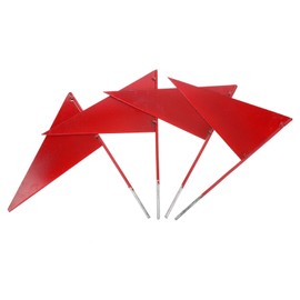 BIUDECO Running Triangle Flag Set 4 Iron Stick Flags Shot Put School Sports Durable Reusable