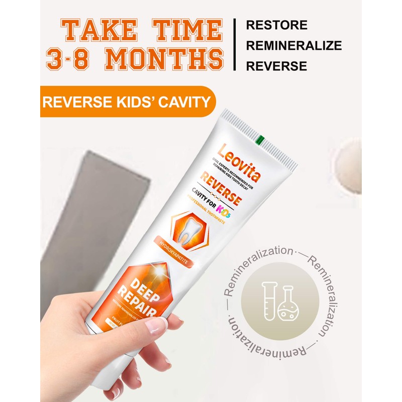 Cavity Reversing Kids Toothpaste - Hydroxyapatite Toddler Cavity Filler, Fluoride