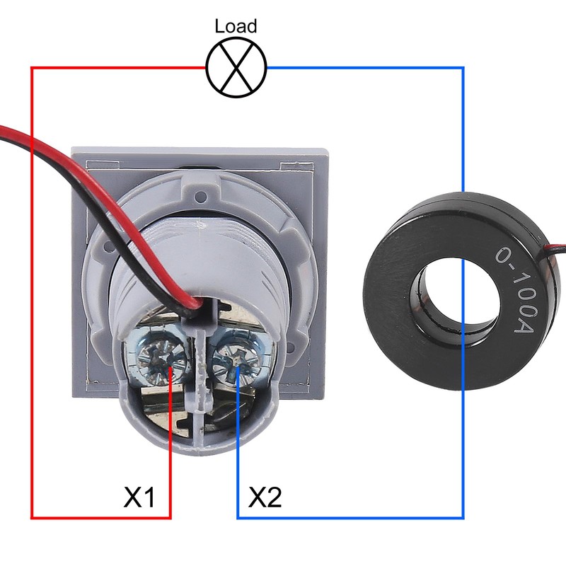 XIITIA 3pcs 60-500V 0-100A AC Digital Ammeter Voltmeter, 22mm Square