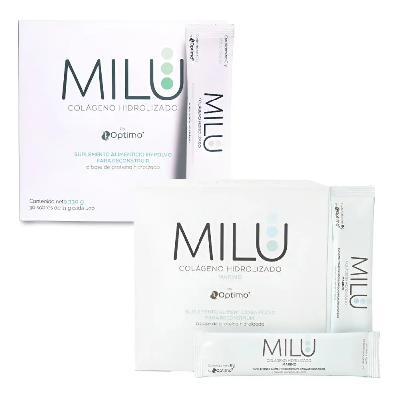 Kit Milu Colágeno Magnesio Y Vitamina C + Colágeno Marino