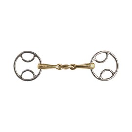 AK Loose Ring Beval Bit with Double Jointed in German Silver Mouthpiece AKRS-2628 (5.75", Germna-Silver)