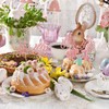 24 piezas de decoración para cupcakes de Pascua con purpurina