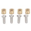 4 Sets Surfboard Screw Plate Copper Seawater Erosion Resistant Fins
