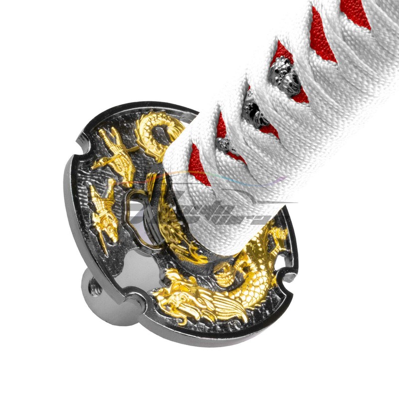 Samurai Sword White Red Shift Knob Shifter Alloy Katana Adapters