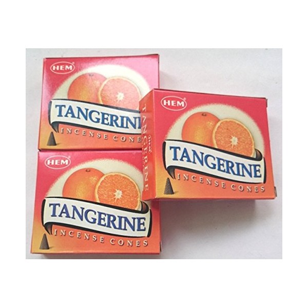 HEM Incense Tangerine Orange Cones Set of 3