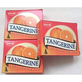 HEM Incense Tangerine Orange Cones Set of 3