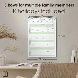 2025 2026 Wall Calendar A4 – Academic Year Monthly Wall Planner July 2025-December 2026 – Ideal for Home, Office, School & Family – Month-to-View Calendar for Holidays, Work Organisation & Scheduling