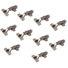 Gedotec Furniture Hinge with Automatic Closing & Soft-Close Damping Kitchen Hinge | Pot Hinge Clip Top 110° Corner Stop G20 | Crank 0 mm | Pack of 10 - Cabinet Hinge Kitchen with Mounting Plate