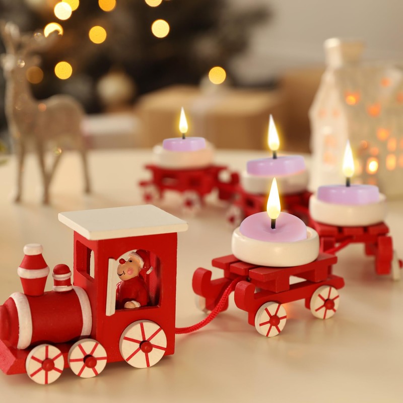 Eywamage Pink Flameless Wax Tealights with Remote Timer, Flickering LED