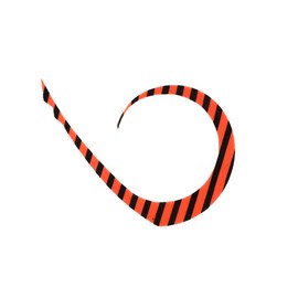 JACKALL F-0325 Bin Bin Switch T + Necktie, Master Curly, Bright Orange Zebra