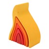 5pcs Fire Flame Element Stacking Toys Wooden Stacker Nesting Building