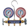 Yellow Jacket 41622 Manifold Only with 3-1/8" Color-Coded Gauges, bar/psi,