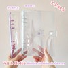 DY.2ten 2 Pack A5 Transparent Soft PVC 6 Holes Binder