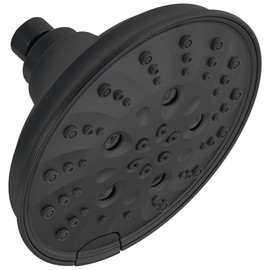 Delta Faucet 52669-BL 5-Setting H2OKinetic Trad Raincan Shower Head, Matte Black