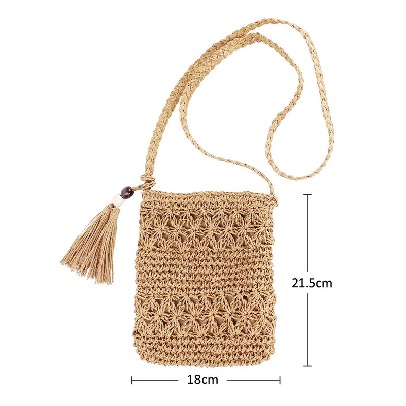 CHIC DIARY Small Straw Bag Women's Straw Shoulder Bag Summer