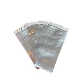 Silver Foil Hot Dog Bags, 9" Unprinted Disposable Wrappers - Grease Resistant, Keeps Food Hot and Mess Free (100)