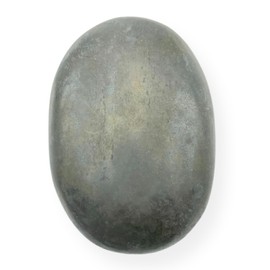 Gemstone Pyrite Carved Palm Stone/Pocket Palm Stone/Reiki Healing & Crystal Grid for Natural Body Chakra Balancing