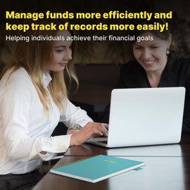 Regolden-Book Check Registers for Personal Checkbook Register, Bank Accounting Ledger Book for Small Business, Transaction Registers Log Book, Check Register Book Expense Tracker, 160 Pages, A5, Teal